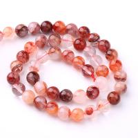 Gemstone Jewelry Beads Red Marble Glue Stone Round DIY red Sold Per Approx 38 cm Strand