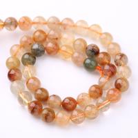 Natural Quartz Jewelry Beads, Rutilated Quartz, Round, DIY & different size for choice, mixed colors, Sold Per Approx 38 cm Strand
