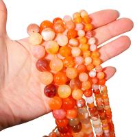 Perle Agate dentelle naturelle, agate lace, Rond, DIY & normes différentes pour le choix, orange, Vendu par Environ 38 cm brin