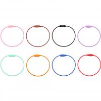 Tiger Tail Wire Key Clasp Setting, Round, painted, DIY, more colors for choice, 50mm, 2PCs/Bag, Sold By Bag