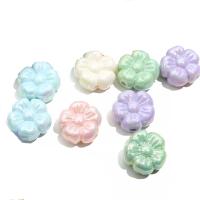 Plated Acrylic Beads, Flower, DIY, more colors for choice, 19mm, Hole:Approx 2.5mm, 4PCs/Bag, Sold By Bag