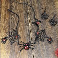 Nye Hot Halloween smykker og dekoration, ørering & halskæde, Zinc Alloy, forgyldt, Halloween Design & 2 stykker & forskellige stilarter for valg & for kvinde, nikkel, bly & cadmium fri, Solgt af sæt