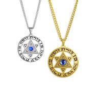 Evil Eye Jewelry Necklace, 304 Stainless Steel, polished, Unisex & with rhinestone, more colors for choice, Length:Approx 60 cm, Sold By PC
