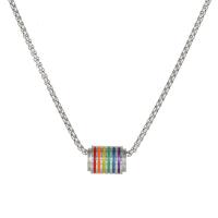 Stainless Steel Jewelry Necklace, 304 Stainless Steel, plated, Unisex & different styles for choice & enamel, original color, Length:Approx 60 cm, Sold By PC