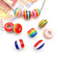 Resina Beads European, multifunzionale & DIY, colori misti, Bead size:8u00d714mm,5mm, Appross. 10Borsesacchetto/lotto, Venduto da lotto