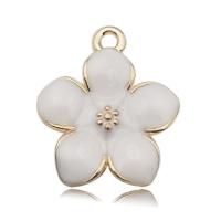 Tibetan Style Enamel Pendants, petals, multifunctional & DIY, more colors for choice, nickel, lead & cadmium free, Pendant size:15x17mm, Approx 100PCs/Lot, Sold By Lot