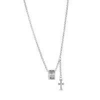 Титановые стали ожерелье, титан, с цинковый сплав, ювелирные изделия моды & Женский, оригинальный цвет, длина:Приблизительно 29 см, продается PC