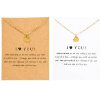 Stainless Steel Jewelry Necklace, 304 Stainless Steel, with Paper, Heart, Vacuum Ion Plating, fashion jewelry & Unisex, more colors for choice, nickel, lead & cadmium free, 8x9mm, Length:Approx 50 cm, Sold By PC