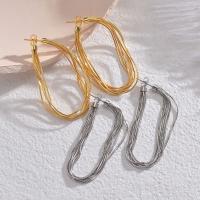 Fashion Fringe Earrings 304 Stainless Steel plated fashion jewelry & for woman 55mm Sold By Pair