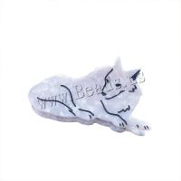 Hair Claw Clips, Acetate, Wolf, Korean style & for woman, white, 85x45x44mm, Sold By PC