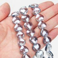Perles en verre de mode, coeur, DIY, plus de couleurs à choisir, 13x14mm, Environ 50PC/sac, Vendu par sac
