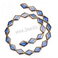 Fashion Glass Beads, Rhombus, DIY, more colors for choice, 15x10mm, Approx 22PCs/Strand, Sold By Strand