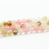 Φυσικό χαλαζία κοσμήματα χάντρες, Γύρος, γυαλισμένο, DIY & διαφορετικό μέγεθος για την επιλογή, περισσότερα χρώματα για την επιλογή, Sold Per Περίπου 38 cm Strand