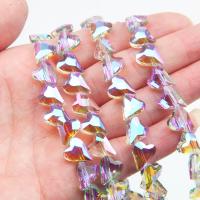 Fashion Glass Beads, Heart, DIY, more colors for choice, 10x12mm, 10PCs/Strand, Sold By Strand