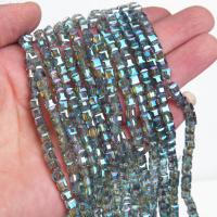 Fashion Glass Beads Square DIY & faceted Approx Sold By Strand