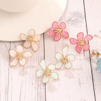 Zinc Alloy Stud Earring with Acrylic Flower plated fashion jewelry & for woman nickel lead & cadmium free Sold By Pair