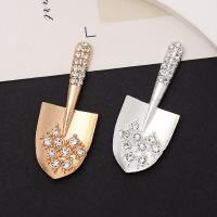 Mobile Phone DIY Decoration Zinc Alloy Shovel plated with rhinestone nickel lead & cadmium free Sold By PC