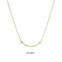 Cubic Zircon Micro Pave Brass Necklace, with 304 Stainless Steel, with 5CM extender chain, plated, micro pave cubic zirconia & for woman, more colors for choice, Length:Approx 40 cm, Sold By PC