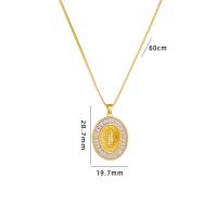 Cubic Zircon Micro Pave Brass Necklace, with 304 Stainless Steel, with 5CM extender chain, plated, different styles for choice & micro pave cubic zirconia & for woman, more colors for choice, Length:Approx 40 cm, Sold By PC
