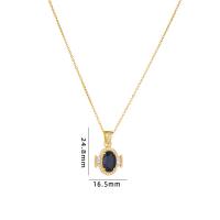 Cubic Zircon Micro Pave Brass Necklace with 304 Stainless Steel with 5CM extender chain plated micro pave cubic zirconia & for woman Length Approx 40 cm Sold By PC