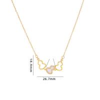 Cubic Zircon Micro Pave Brass Necklace with 304 Stainless Steel with 5CM extender chain Calabash plated micro pave cubic zirconia & for woman & enamel Length Approx 40 cm Sold By PC