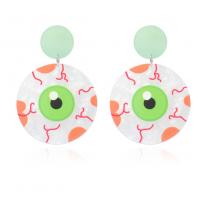 Resin Drop Earring, Eye, Halloween Jewelry Gift & for woman, 40x55mm, Sold By Pair