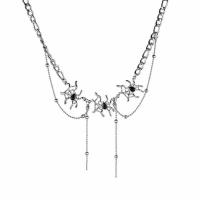 Titanstahl Halskette, mit Verlängerungskettchen von 5cm, Modeschmuck & Micro pave Zirkonia & für Frau, originale Farbe, Länge:ca. 45 cm, verkauft von PC