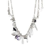 Ожерелье Мода Choker, цинковый сплав, плакирован серебром, ювелирные изделия моды & Женский & со стразами, не содержит никель, свинец, длина:Приблизительно 20.5 см, продается PC