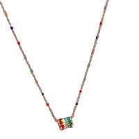Tibetan Style Jewelry Necklace, with Titanium Steel, with 6.8cm extender chain, fashion jewelry & for woman, multi-colored, nickel, lead & cadmium free, Length:Approx 42.4 cm, Sold By PC