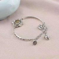 Zinc Alloy Bracelet with 5cm extender chain silver color plated fashion jewelry & for woman nickel lead & cadmium free Length Approx 11 cm Sold By PC