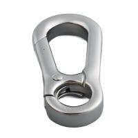 Stainless Steel Key Clasp, 304 Stainless Steel, DIY, original color, 48.50x22.50mm, Hole:Approx 9.5x9mm, 10PCs/Lot, Sold By Lot