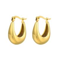 Acier inoxydable Levier Retour Earring, Acier inoxydable 304, bijoux de mode & pour femme, doré, 17.50x21.80mm, Vendu par paire