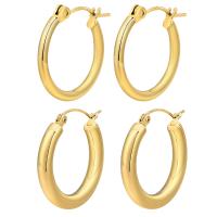 Stainless Steel Lever Back Earring, 304 Stainless Steel, Vacuum Ion Plating, fashion jewelry & different size for choice & for woman, golden, Sold By Pair