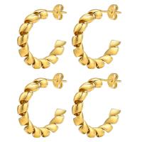 Boucle d'oreille de gaujon en acier inoxydable, Acier inoxydable 304, bijoux de mode & normes différentes pour le choix & pour femme, doré, Vendu par paire