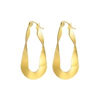 Stainless Steel Lever Back Earring, 304 Stainless Steel, Vacuum Ion Plating, fashion jewelry & for woman, golden, 37.50x22mm, Sold By Pair