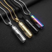 304 Stainless Steel Perfume Bottle Necklace with Glass fashion jewelry & for man Sold By PC