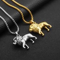 Stainless Steel Jewelry Necklace 304 Stainless Steel Lion fashion jewelry & for man Length Approx 23.62 Inch Sold By PC