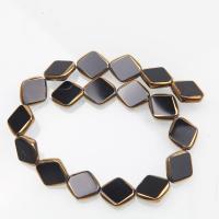 Fashion Glass Beads, Rhombus, DIY, more colors for choice, 15.50x17.50mm, Approx 18PCs/Strand, Sold By Strand