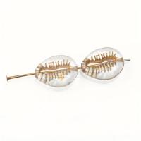 Prozirni akril perle, Školjka, možete DIY, zlatan, 13.50x18mm, Približno 50računala/Torba, Prodano By Torba