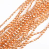 Fashion Glass Beads Oval DIY orange Sold By Strand