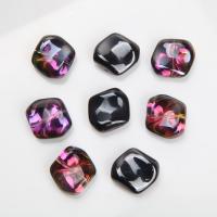 Fashion Glass Beads, Square, DIY, more colors for choice, 17mm, 40PCs/Bag, Sold By Bag