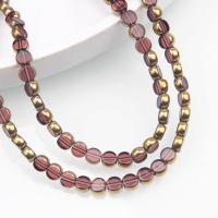 Fashion Glass Beads, Flat Round, DIY, more colors for choice, 6.30mm, Approx 54PCs/Strand, Sold By Strand