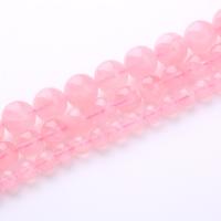 Natürliche Rosenquarz Perlen, rund, DIY & verschiedene Größen vorhanden, Rosa, verkauft per ca. 38 cm Strang