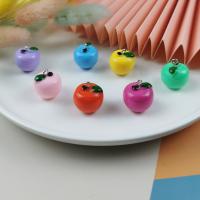 Resin Pendant, Apple, DIY, more colors for choice, 17x20mm, Sold By PC