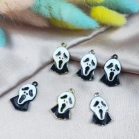 Tibetan Style Skull Pendants, plated, DIY & enamel, more colors for choice, 15x25mm, Sold By PC