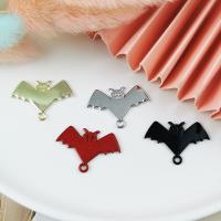 Fashion Halloween Pendant, Tibetan Style, Bat, plated, DIY & enamel, more colors for choice, 19x28mm, Sold By PC