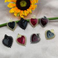 Fashion Halloween Pendant, Tibetan Style, Heart, plated, DIY & enamel, more colors for choice, 25x33mm, Sold By PC