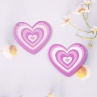 Acrylic Pendants, with Sequins, Heart, DIY, more colors for choice, 36x42mm, Sold By PC