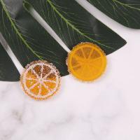 Hair Accessories DIY Findings Acrylic Lemon orange Sold By PC