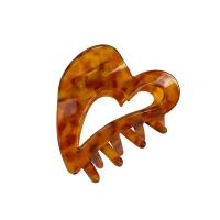 Hair Claw Clips, Acetate, Heart, fashion jewelry & for woman, more colors for choice, 65x50mm, Sold By PC